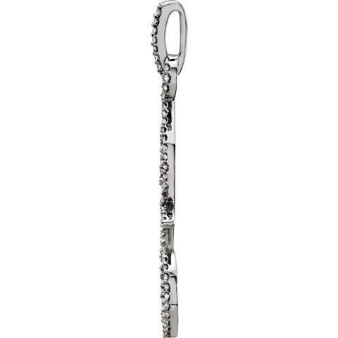 14k White Gold 7/8 CTW Diamond Pendant