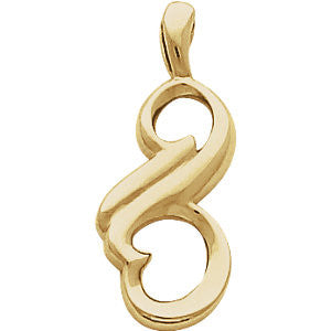 14k Yellow Gold Freeform Pendant