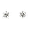 14k White Gold 1/3 CTW Diamond Friction Post Stud Earrings