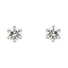 14k White Gold 1/3 CTW Diamond Friction Post Stud Earrings