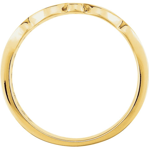 14k Yellow Gold 14.5mm Latticework Band, Size 6