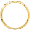 14k Yellow Gold 14.5mm Latticework Band, Size 6