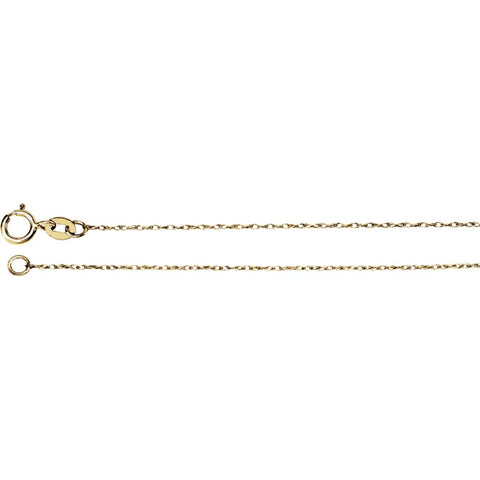 14k Yellow Gold .75mm Solid Rope 24" Chain