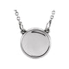 14K White Gold Concave 18-Inch Necklace