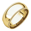 14K Yellow Gold 8mm Comfort Fit Double Milgrain Band (Size 10.5)