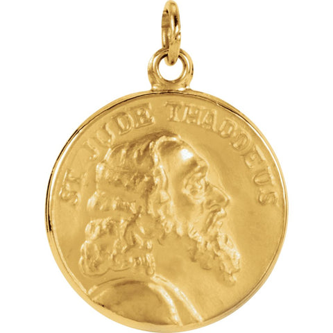 14k Yellow Gold 15.25mm St. Jude Thaddeus Medal