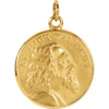 15.25 mm Round St. Jude Thaddeus Pendant Medal in 14K Yellow Gold