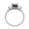 14k White Gold Blue Sapphire & Diamond Accented Ring 		, Size 7