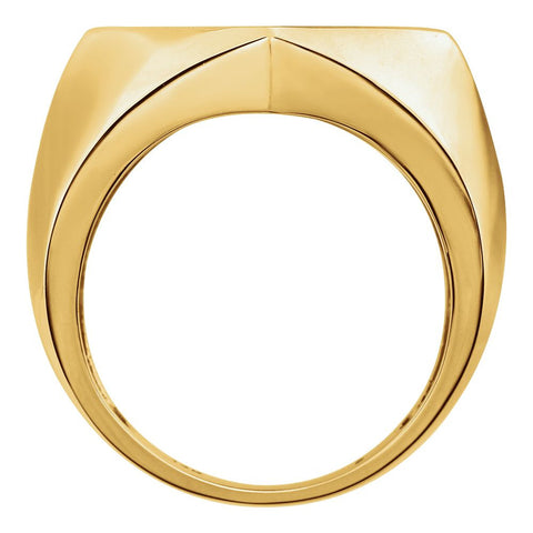 14K Yellow & White 1/5 CTW Diamond Men's Ring , Size 10