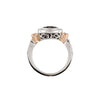 14K White & Rose Gold 1/4 CTW Black & White Diamond Ring, Size 7