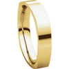 14k Yellow Gold 4mm Square Comfort Fit Band, Size 11