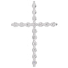 14k White Gold 1/3 CTW Diamond Cross Pendant