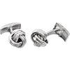 14k White Gold Knot Cuff Links