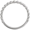 Sterling Silver Stackable Metal Fashion Ring, Size 7