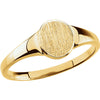 Round Signet Ring in 14k Yellow Gold ( Size 6 )