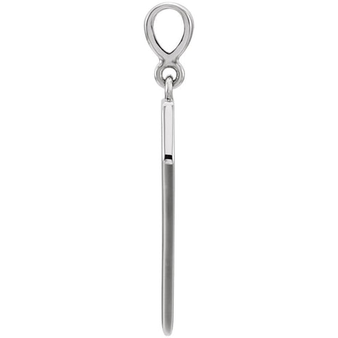 14k White Gold Geometric Pendant
