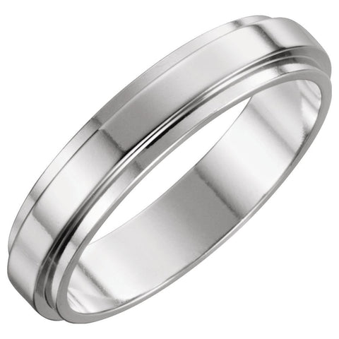 Platinum 5mm Flat Edge Band Size 11