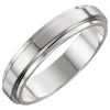 Platinum 5mm Flat Edge Comfort-Fit Band, Size 7