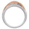 14K White & Rose Gold 1/4 CTW Diamond Ring, Size 7