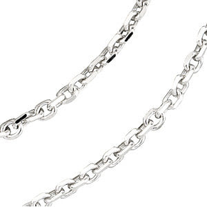Sterling Silver 1.75mm Solid Diamond-Cut Cable 18" Chain