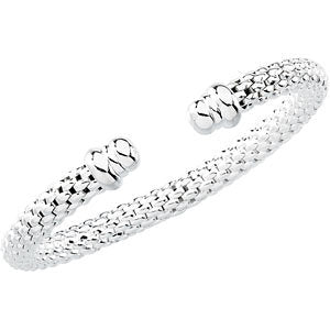 Sterling Silver Raspberry Cuff 7.5" Bracelet