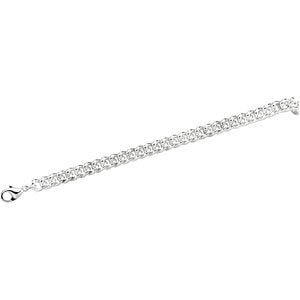 Sterling Silver 8mm Curb 7" Chain