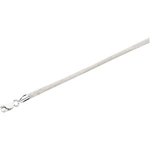 Sterling Silver 2mm Tan Satin Cord