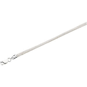 Tan Satin Cord with Sterling Silver Lobster Clasps ( 16.00-Inch )