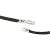 Dark Grey Satin 16" Cord with Sterling Silver Lobster clasp
