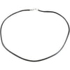 Dark Grey Satin 16" Cord with Sterling Silver Lobster clasp