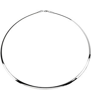 Sterling Silver & 14k Yellow Gold 4mm Reversible Omega 16" Chain