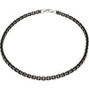 Sterling Silver chain with black lacquer ( 22.00-Inch )