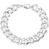 Sterling Silver 12.3mm Curb 9" Chain