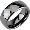 Ceramic Couture Faceted Wedding Band Ring (Size 7 )