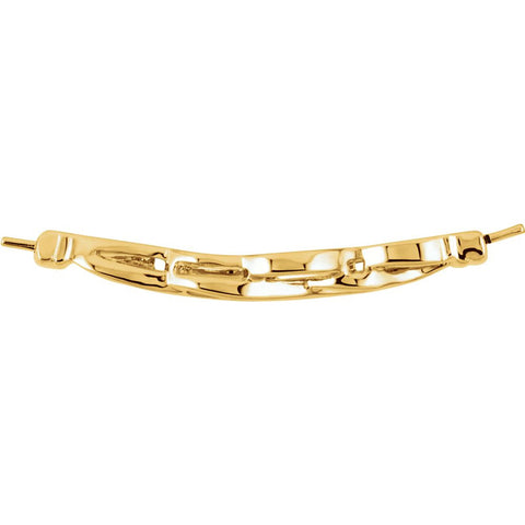 14k Yellow Gold Bracelet Center