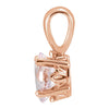 14k Rose Gold Morganite Pendant