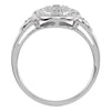 Sterling Silver .06 CTW Diamond Ring Size 7