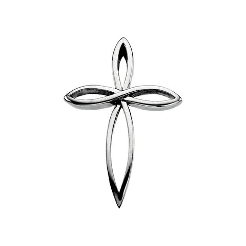 Sterling Silver 36.5x26.25mm Cross Pendant