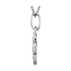 14k White Gold .07 CTW Petite Diamond Cross 16" Necklace