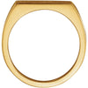 14k Yellow Gold 15x9mm Men's Signet Ring, Size 11