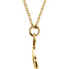 14k Yellow Gold Tiny Posh Wishbone 16-18" Necklace