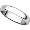 Sterling Silver 4mm Half Round Band, Size 6