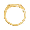 14k Yellow Gold Band for 7mm Engagement Ring, Size 6