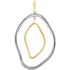 Open Silhouette Dangle Pendant in Sterling Silver & 14K Yellow Gold