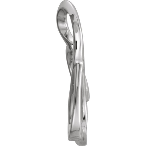 14k White Gold Freeform Chain Slide