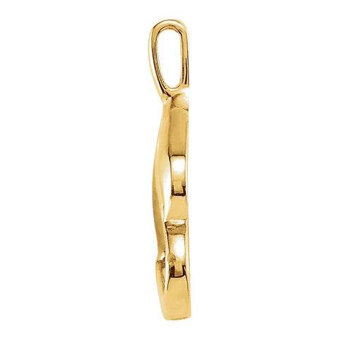 14k Yellow Gold Freeform Pendant