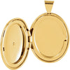 14k Yellow Gold .01 CTW Diamond Oval Locket