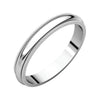 03.00 mm Milgrain Band in Platinum ( Size 6 )