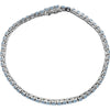 14K White Gold Aquamarine Line 7.25-Inch Bracelet