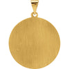 14k Yellow Gold 25.5mm Hollow Round St. Christopher Medal